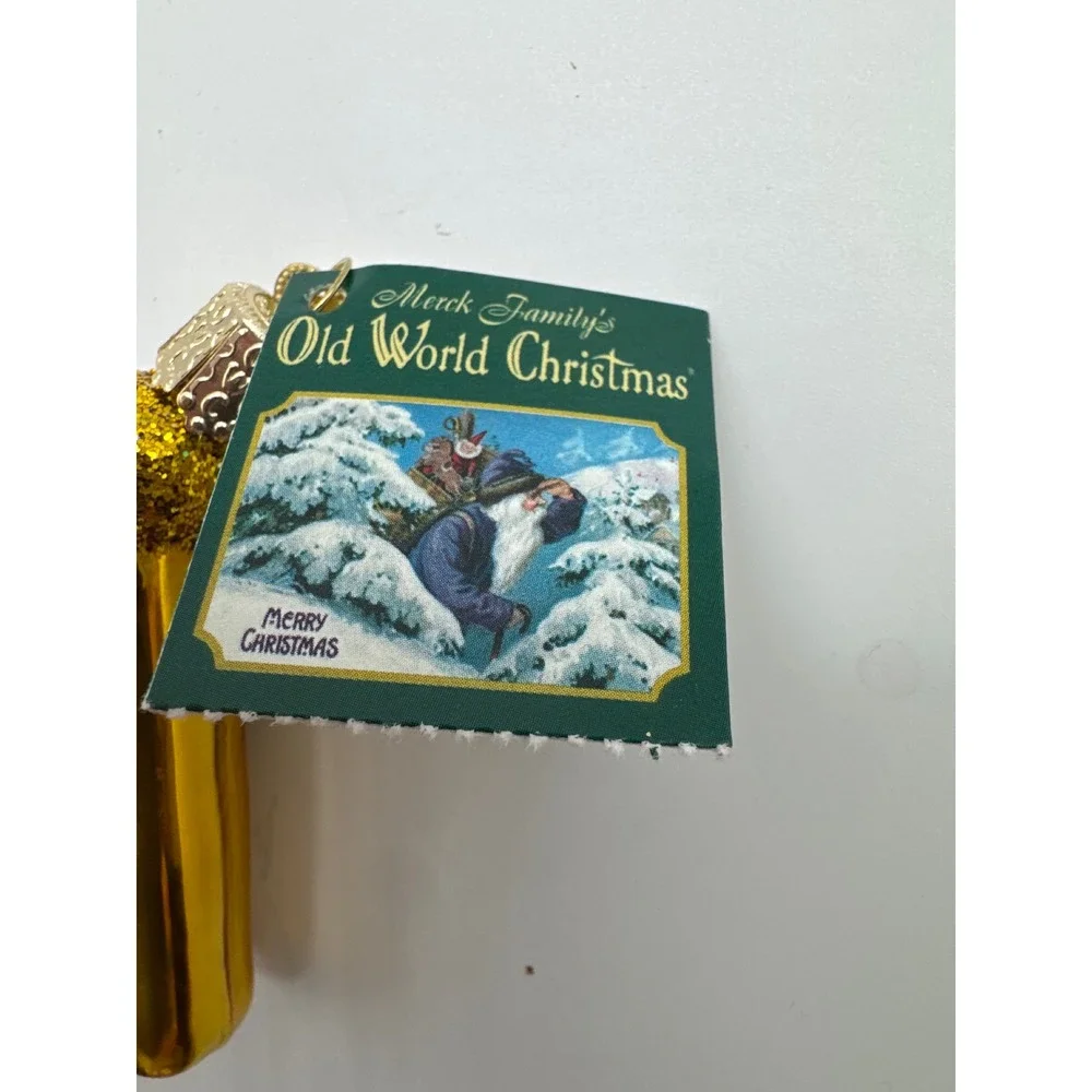 Old World Christmas Star-Spangled Banner American Flag Glass Ornament 24046